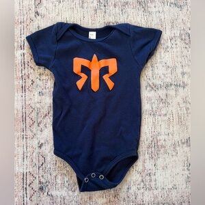 Ragnar Relay Navy Blue and Orange Baby One Piece
